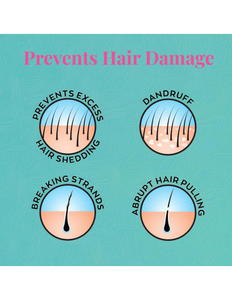 Cepillo Desenredante Felicia Leatherwood Negro - Para Cabello Rizado y Liso