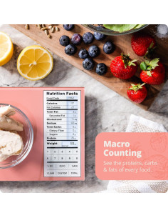 Báscula de Nutrición Greater Goods Rosa Coral 23.66x15.24cm 2