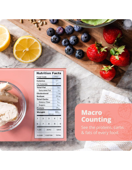 Báscula de Nutrición Greater Goods Rosa Coral 23.66x15.24cm