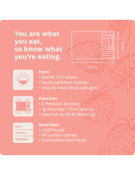 Báscula de Nutrición Greater Goods Rosa Coral 23.66x15.24cm