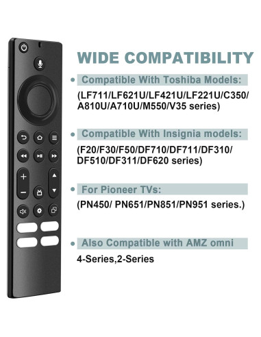 Control Remoto de Voz Leewardship para TV Insignia/Toshiba/Pioneer