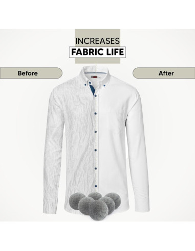 Bolas de Secado de Lana Orgánica RAYTRADE 6-Pack 100% Natural