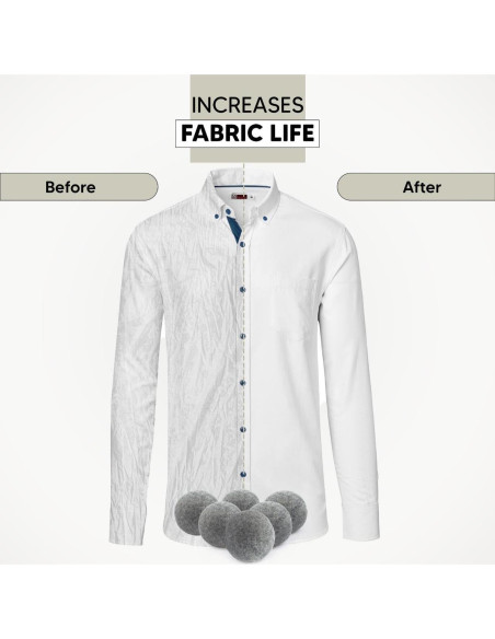 Bolas de Secado de Lana Orgánica RAYTRADE 6-Pack 100% Natural