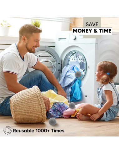 Bolas de Secado de Lana Orgánica RAYTRADE 6-Pack 100% Natural