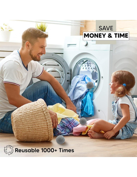 Bolas de Secado de Lana Orgánica RAYTRADE 6-Pack 100% Natural