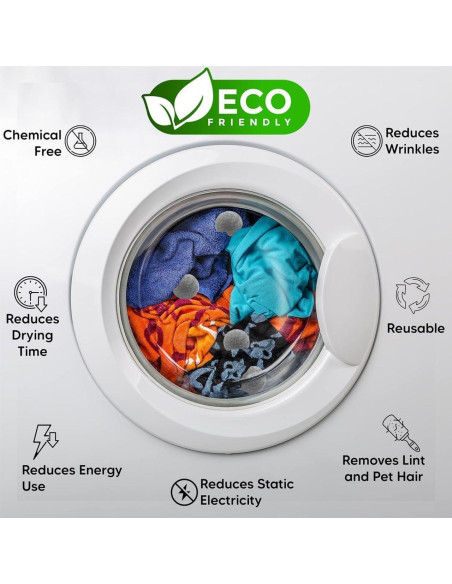 Bolas de Secado de Lana Orgánica RAYTRADE 6-Pack 100% Natural