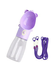 Botella de Agua Plegable para Perros Genérico 13oz Púrpura