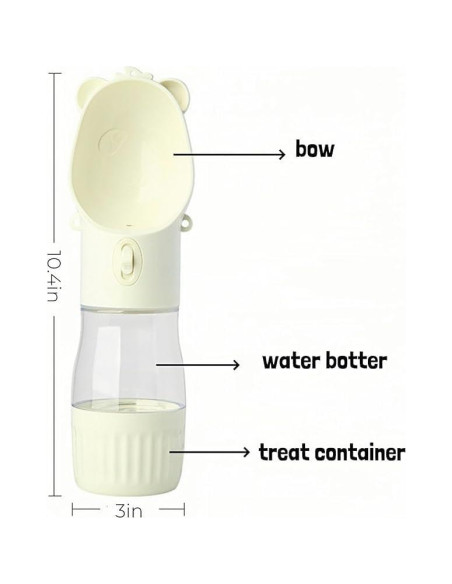 Botella de Agua Plegable para Perros Genérico 13oz Púrpura
