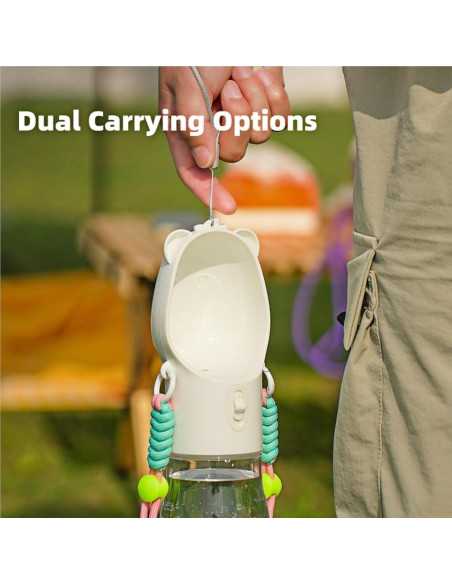 Botella de Agua Plegable para Perros Genérico 13oz Púrpura