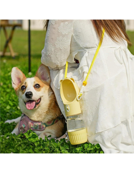 Botella de Agua Plegable para Perros Genérico 13oz Púrpura