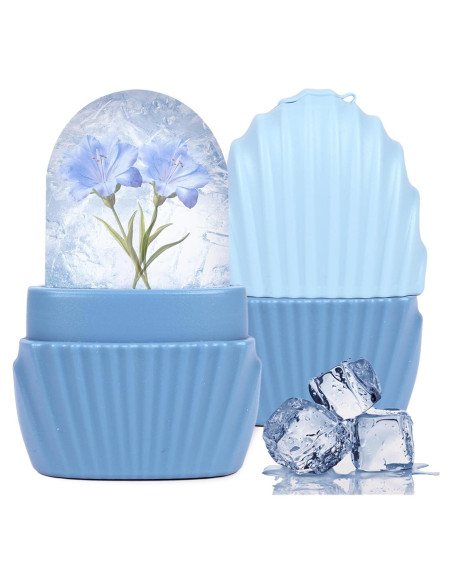 Rodillo de Hielo Facial Daifanni Sirena Azul - Antiarrugas y Masaje