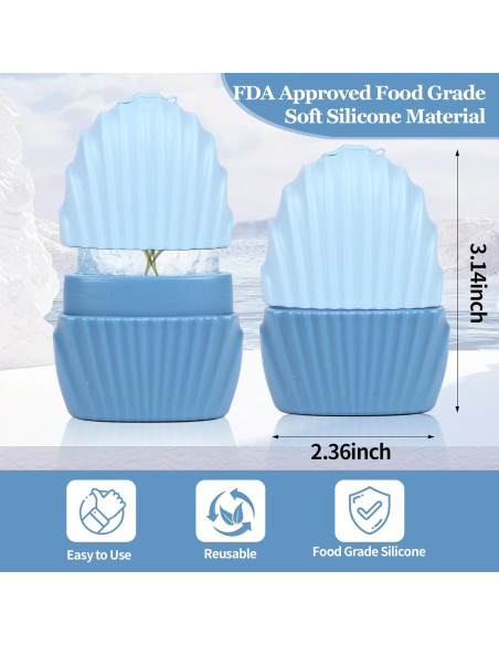 Rodillo de Hielo Facial Daifanni Sirena Azul - Antiarrugas y Masaje