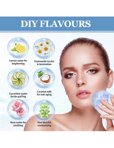 Rodillo de Hielo Facial Daifanni Sirena Azul - Antiarrugas y Masaje