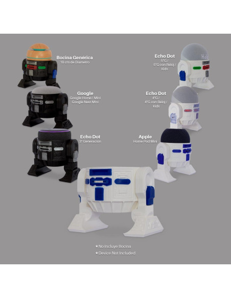 Soporte de Altavoz Android Rus-T1 para Alexa y Google Home - Gris