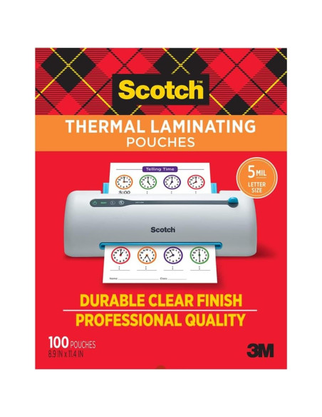 Bolsas de Laminado Térmico Scotch 100 Unidades 5 mil Carta Bolsas de Laminado Térmico Scotch 100 Unidades 5 mil Carta