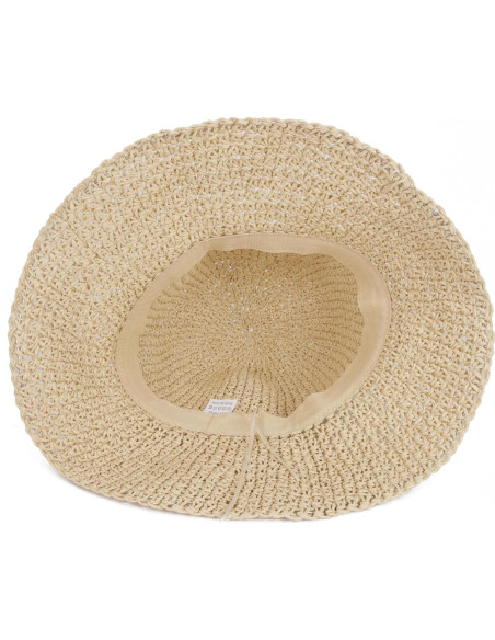 Sombrero de Paja Floppy Plegable para Mujeres - Protección Solar