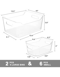 Set de 8 Contenedores de Almacenamiento Tiawudi - 2XL y 6S 2