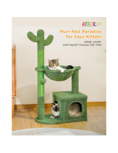 Árbol para Gatos MUTTROS Cactus 101.6 cm con Hamaca y Rascador 2