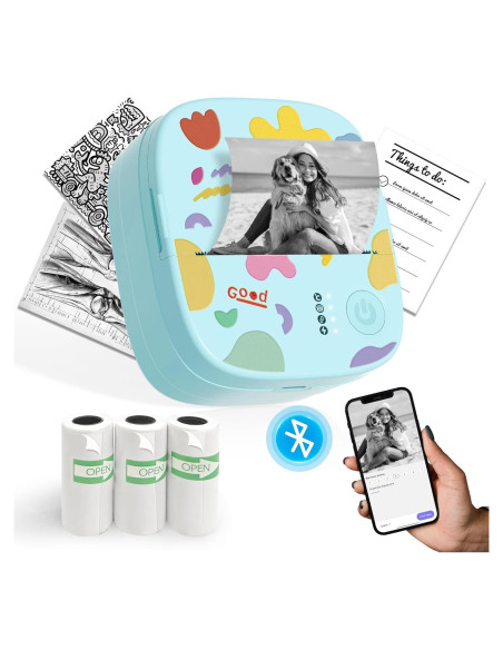 Mini Impresora de Etiquetas XenGro AHM2-B Bluetooth - Azul