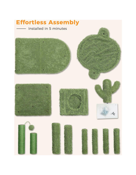 Árbol para Gatos MUTTROS Cactus 101.6 cm con Hamaca y Rascador