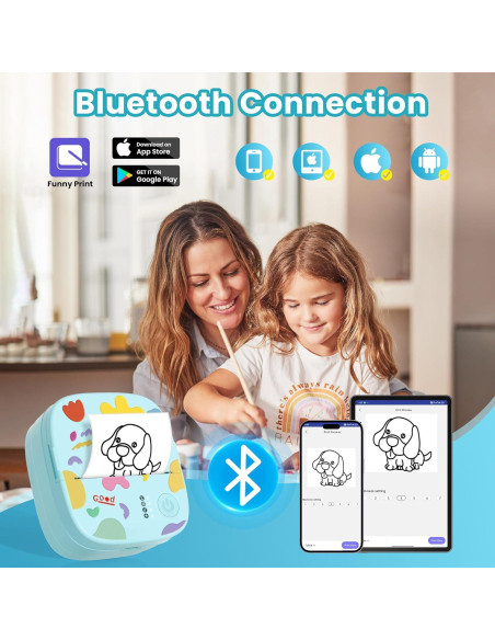 Mini Impresora de Etiquetas XenGro AHM2-B Bluetooth - Azul
