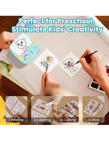 Mini Impresora de Etiquetas XenGro AHM2-B Bluetooth - Azul