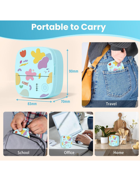 Mini Impresora de Etiquetas XenGro AHM2-B Bluetooth - Azul