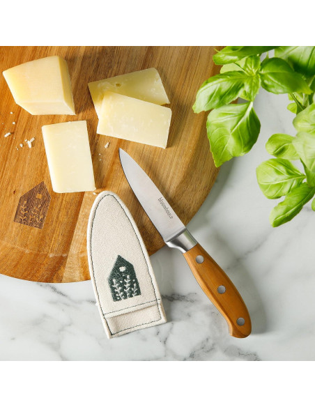 Cuchillo de Pelar Bloomhouse de Acero Alemán 10.16 cm con Mango de Olivo