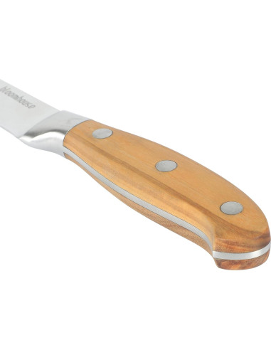 Cuchillo de Pelar Bloomhouse de Acero Alemán 10.16 cm con Mango de Olivo