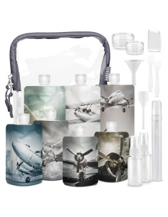 Botellas de Viaje BORSALI 3oz (89ml) Set 18 Piezas TSA