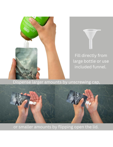 Botellas de Viaje BORSALI 3oz (89ml) Set 18 Piezas TSA