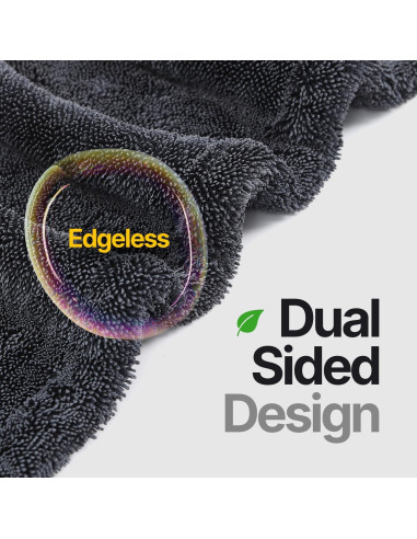 Toallas de Microfibra Crystal Clean 1300GSM 2-Pack Secado Rápido