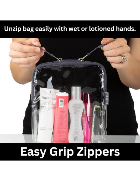 Botellas de Viaje BORSALI 3oz (89ml) Set 18 Piezas TSA