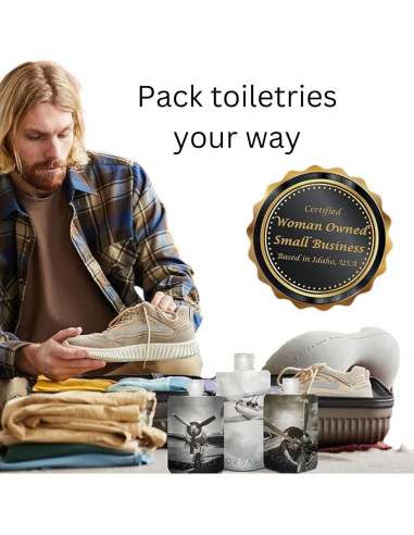 Botellas de Viaje BORSALI 3oz (89ml) Set 18 Piezas TSA