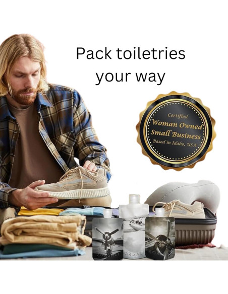 Botellas de Viaje BORSALI 3oz (89ml) Set 18 Piezas TSA