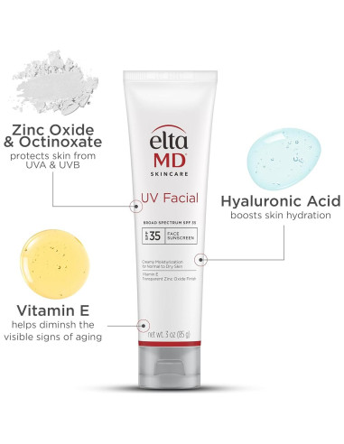 Protector Solar Facial EltaMD UV SPF 30+ 85 g Hidratante