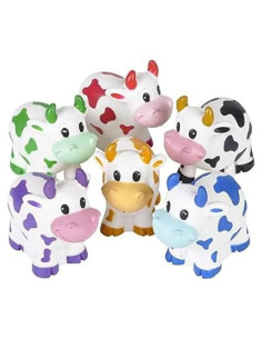 Juguetes de Goma de Vaca Toyco - Paquete de 12 Figuras 5.08 cm