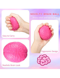 30 Pelotas de Estrés Cerebral Jenaai 7 cm Alivio Ansiedad 2