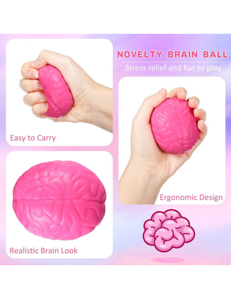 30 Pelotas de Estrés Cerebral Jenaai 7 cm Alivio Ansiedad