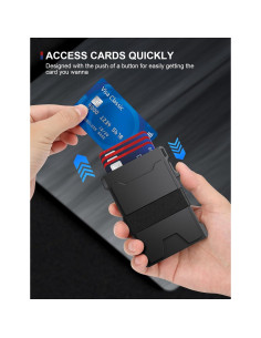 Billetera delgada dwnkove para hombres con bloqueo RFID - Negro 2