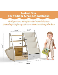 Estantería para Niños HAVLOTII Madera Clara 74.93 cm 2