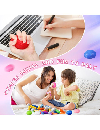 30 Pelotas de Estrés Cerebral Jenaai 7 cm Alivio Ansiedad