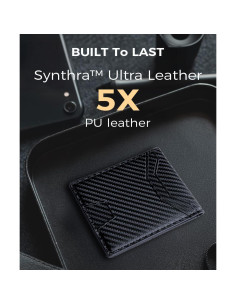 Cartera Slim RFID para Hombres Synthra Ultra Bifold Negra 2