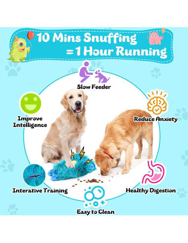 Juguete Interactivo para Perros QFCST Monstruo Verde 24.89x9.88cm