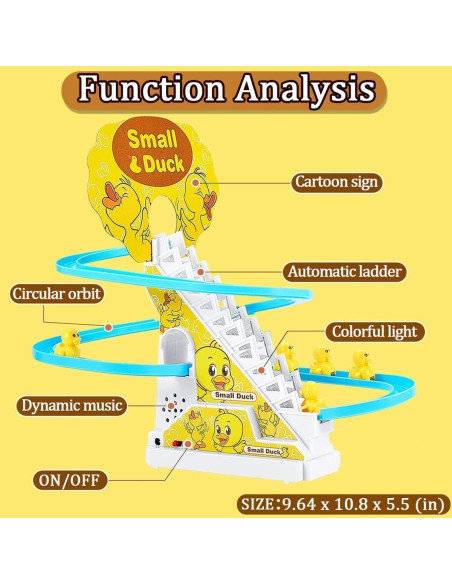 Juguete de Escaleras Eléctricas Patos JOYGETIN, 9 Patitos