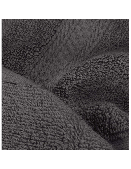 Juego de Paños de Lujo Utopia 30x30 cm 600 GSM 100% Algodón Gris