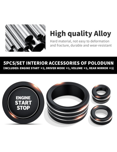 Cubiertas de Perilla Polodunn para Toyota Tundra y Sequoia 2022-2025