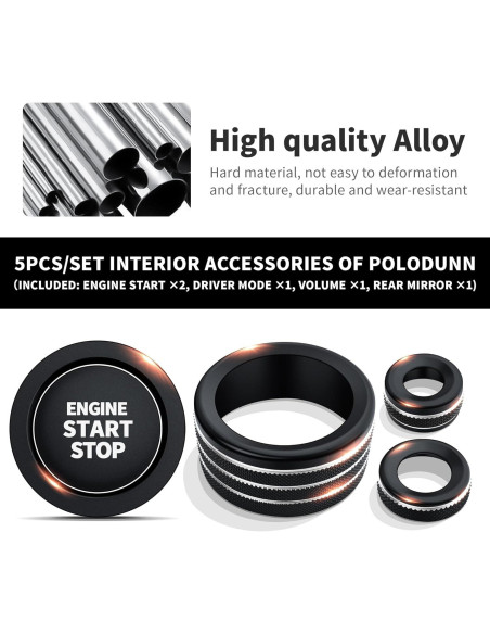 Cubiertas de Perilla Polodunn para Toyota Tundra y Sequoia 2022-2025