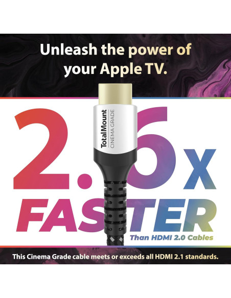 Cable HDMI TotalMount Cinema Grade 0.91m para Apple TV 4K 8K