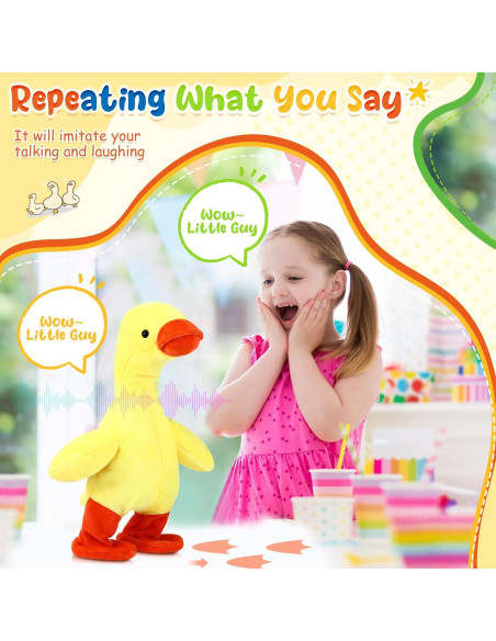 Pato Hablador Interactivo HyDren 32 cm Juguete de Peluche